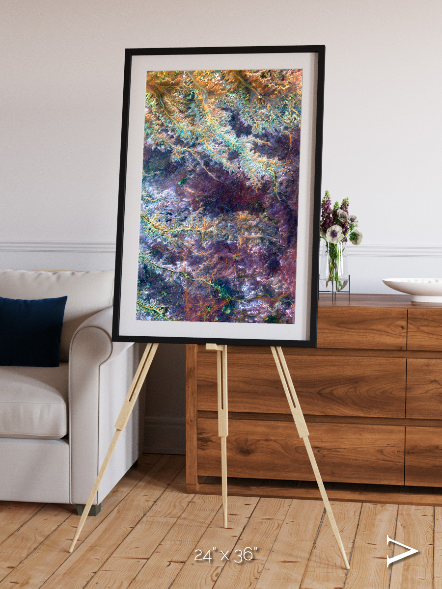 River and Plain, Ghadamis River Framed & Mounted Print