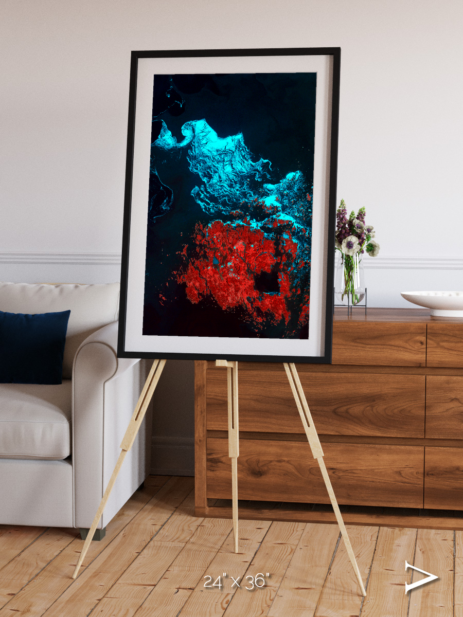 Island Sanctuary, Ghostly Grease Ice Framed & Mounted Print