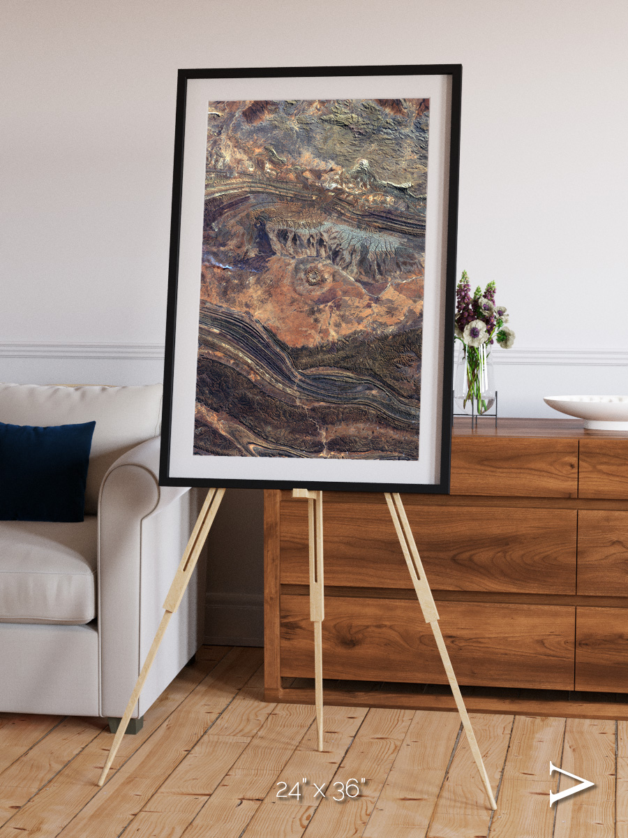 Volcanic Palette, Gosses Bluff Framed & Mounted Print