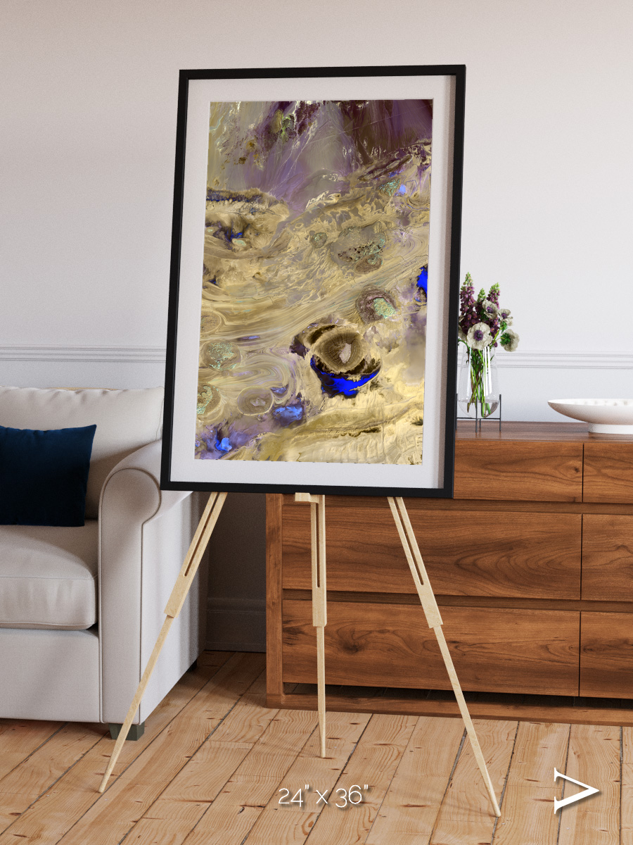 Salt Mirror, Great Salt Desert Framed & Mounted Print