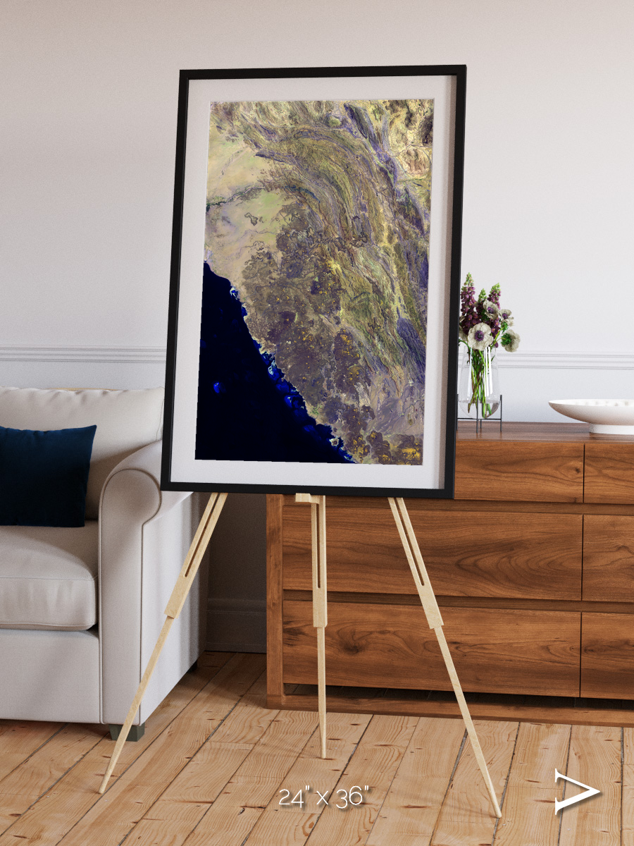 Fire Fields, Harrat Al Birk Framed & Mounted Print