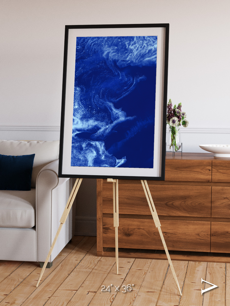 Wind Signatures, Ice Stars Framed & Mounted Print