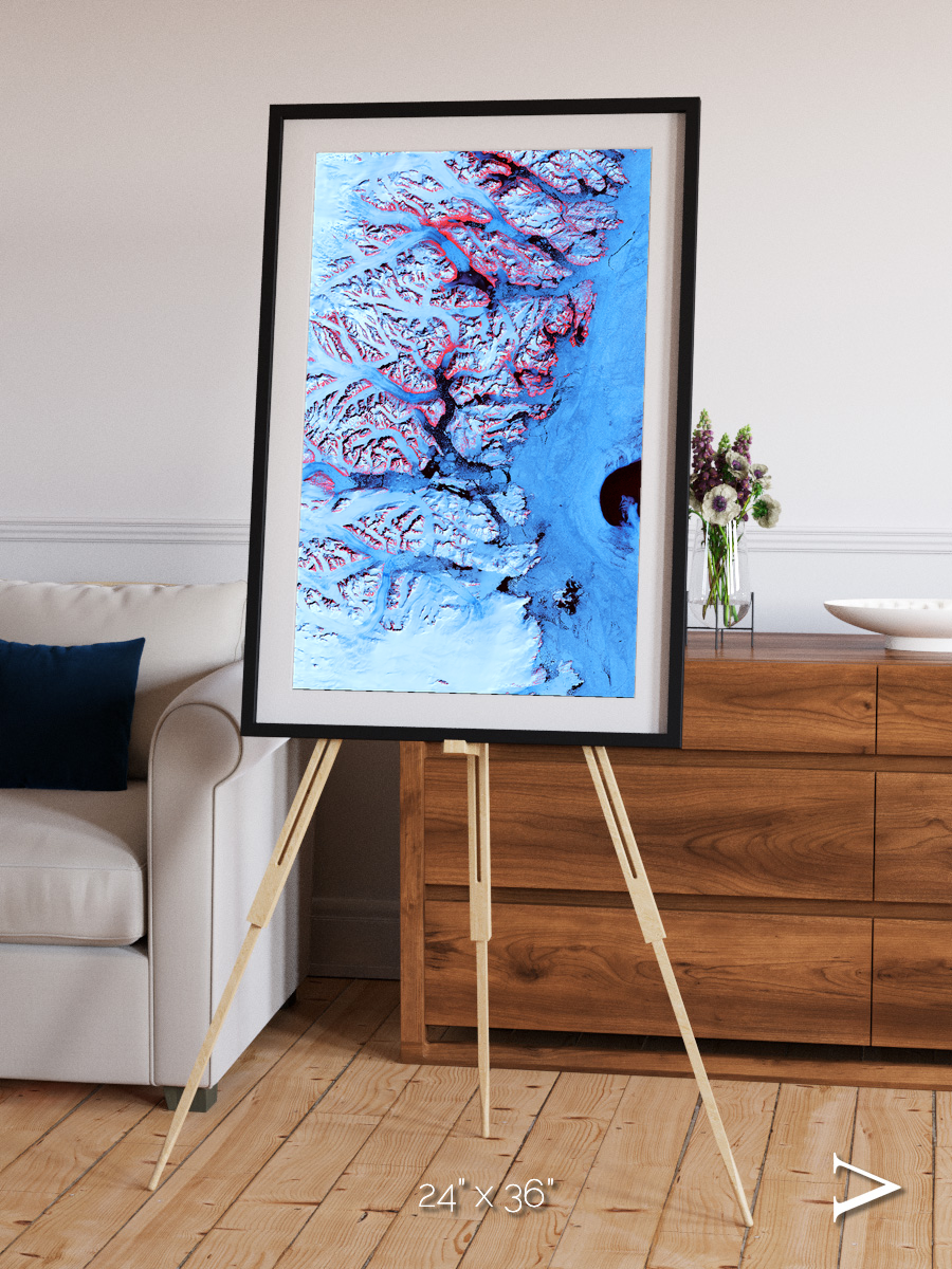 Polar Flow, Ice Waves Framed & Mounted Print