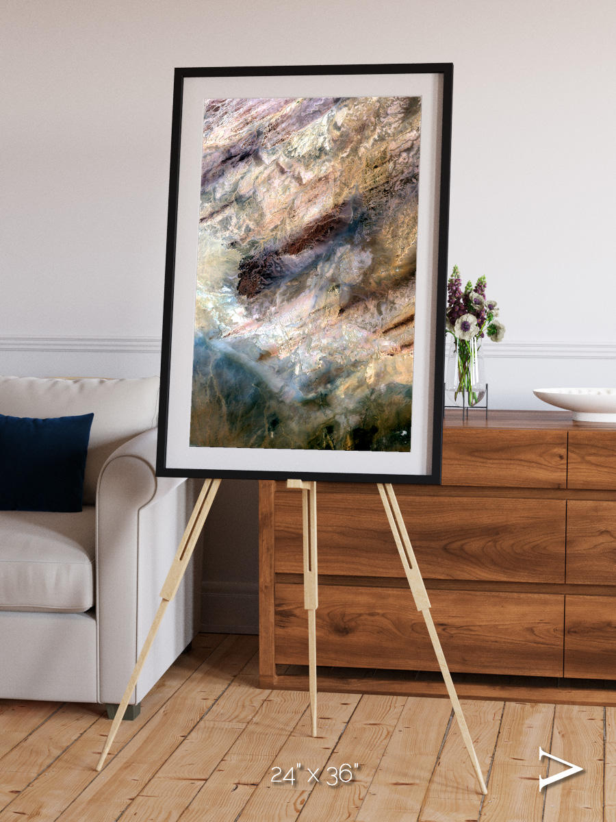 Lava Lines, Impact Framed & Mounted Print