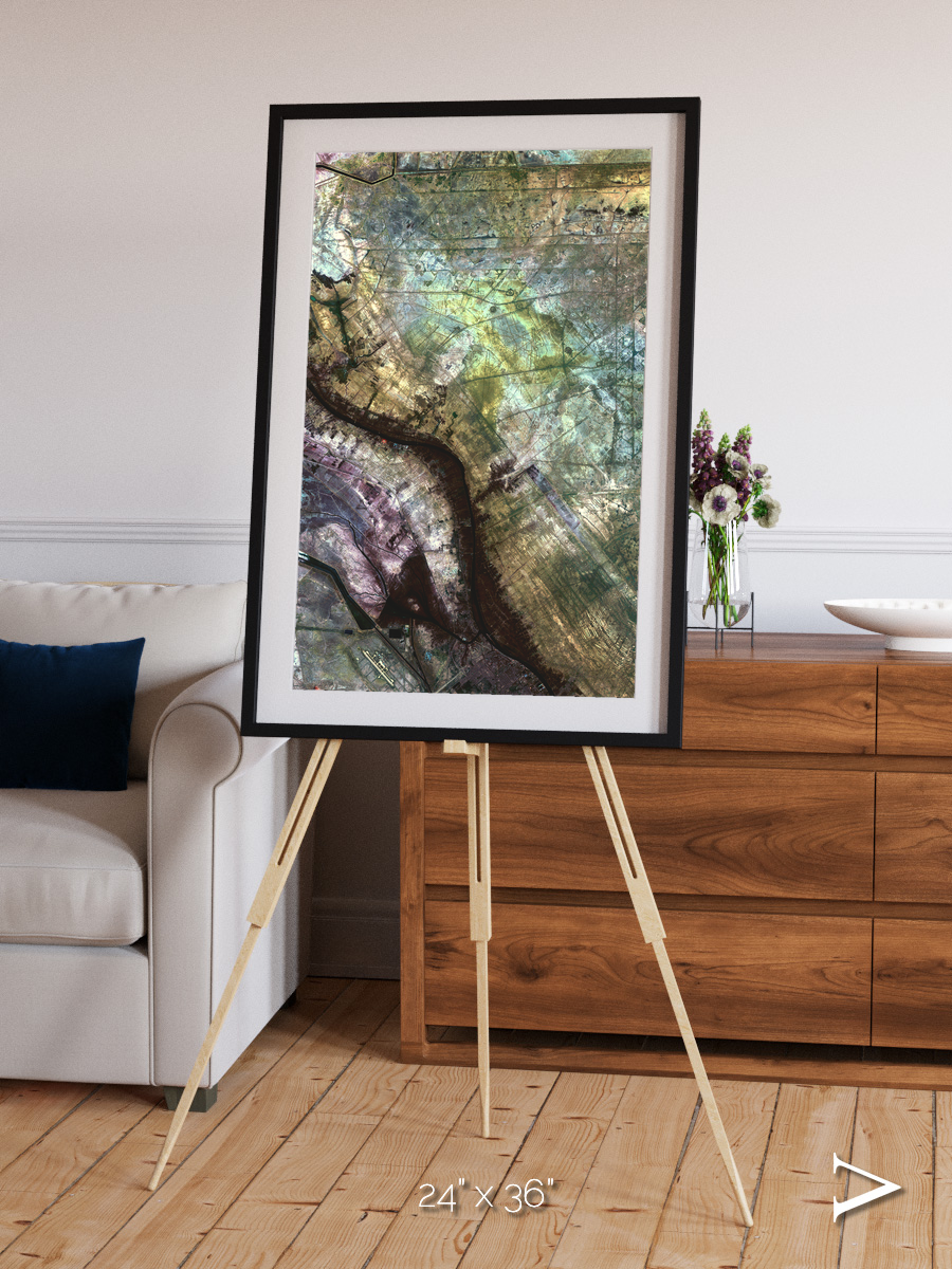 Floodplain Lines, Iraqi Emplacement Framed & Mounted Print