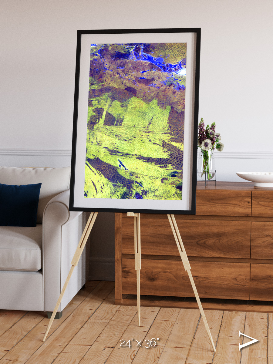 Lake Lines, Lake Amadeus Framed & Mounted Print