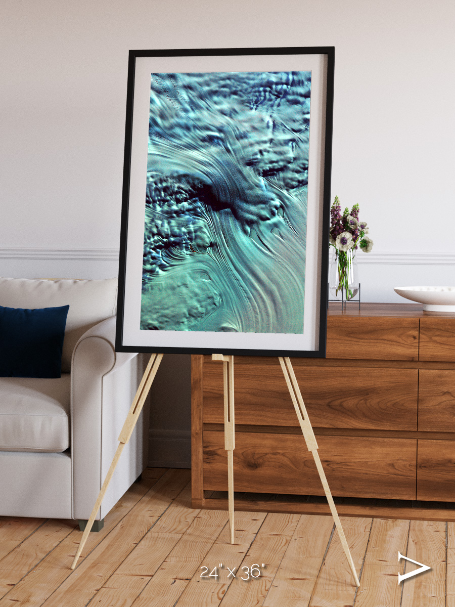 Ice River, Lambert Glacier Framed & Mounted Print