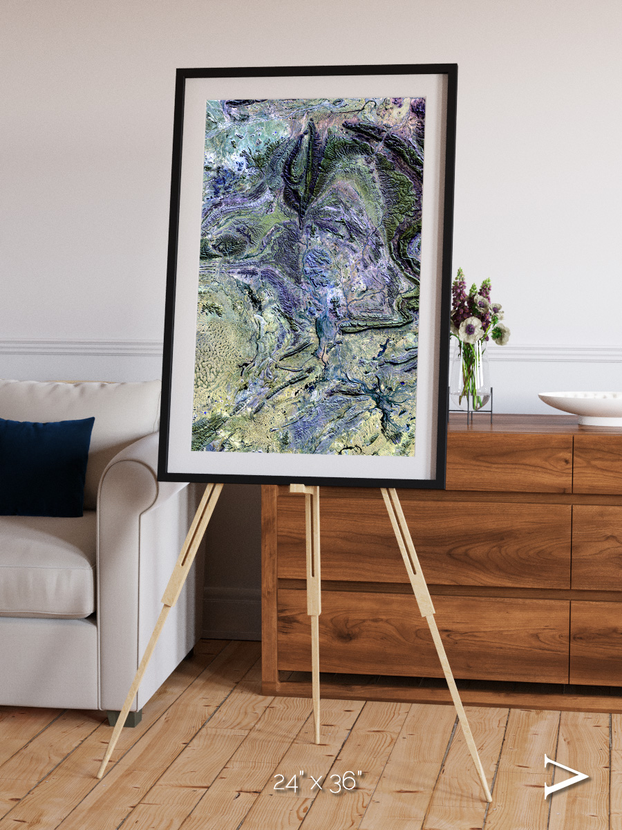 Mountain Textures, MacDonnell Ranges Framed & Mounted Print
