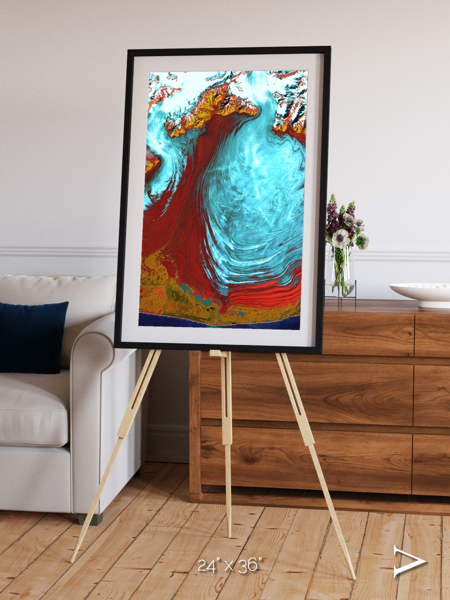 Glacial Passage, Malaspina Glacier Framed & Mounted Print