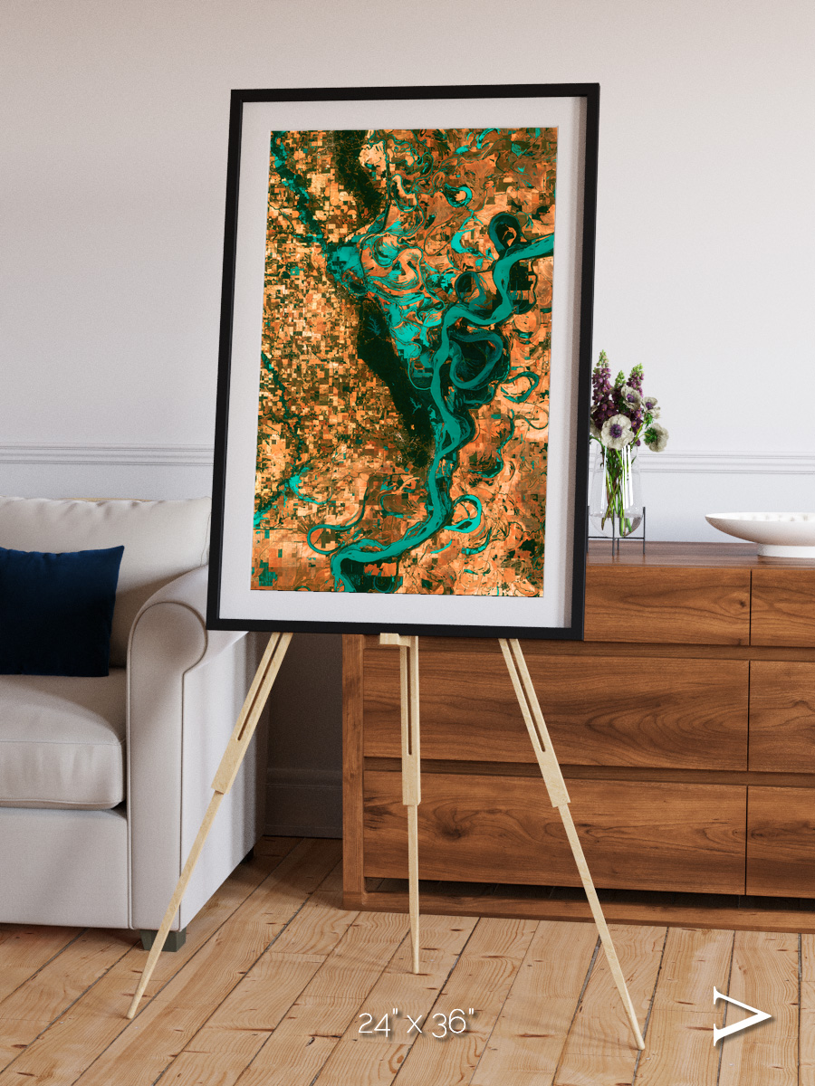 River’s Dance, Mississippi Framed & Mounted Print