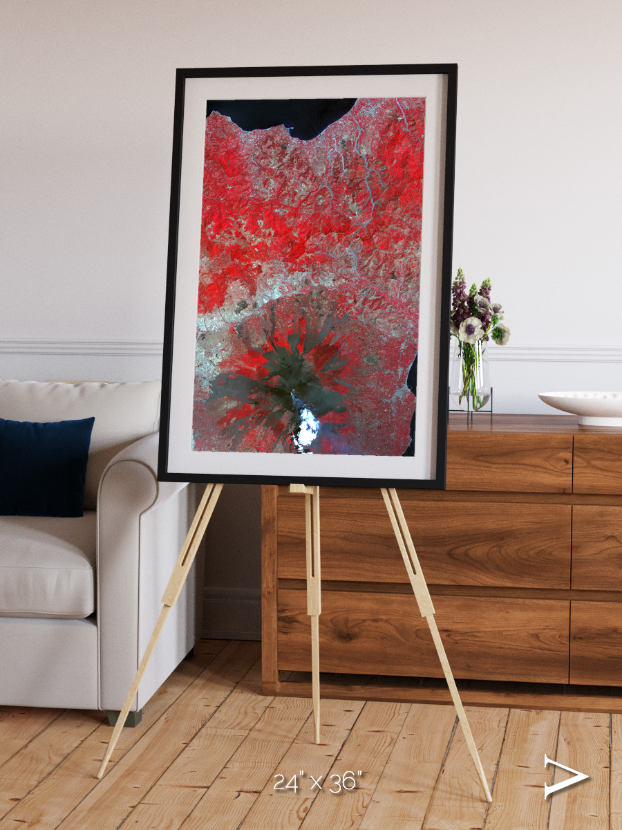 Painted Archipelago, Mt Etna Framed & Mounted Print