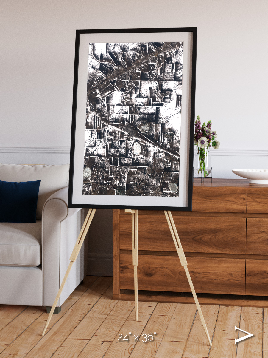Fertile Threads, Northern Kazakhstan Framed & Mounted Print