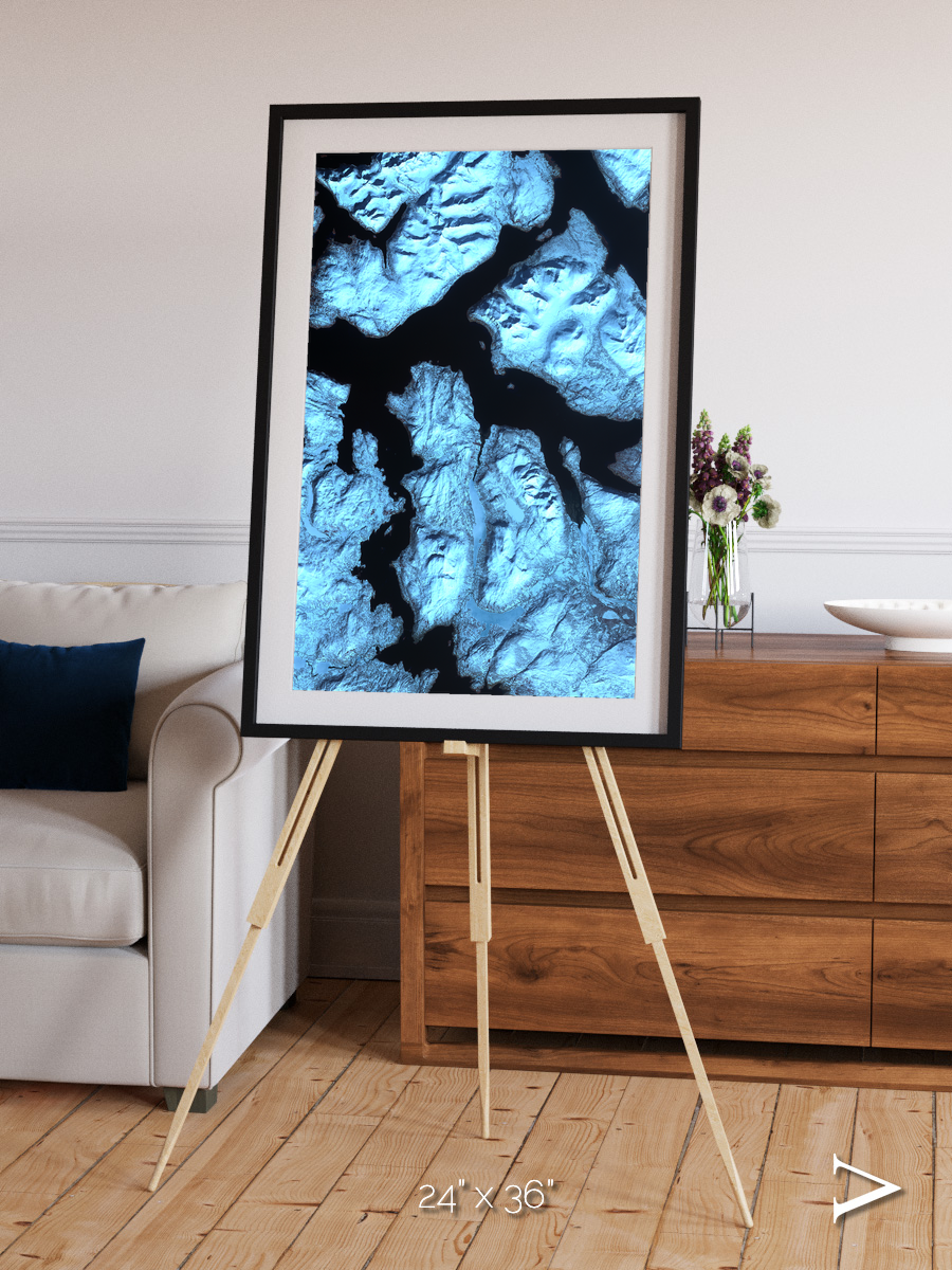 Glacial Passage, Northern Norway Framed & Mounted Print