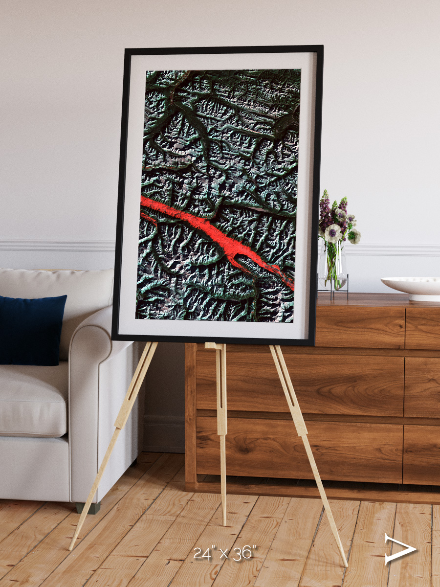 Light in the Trench, Canadian Rockies Framed & Mounted Print