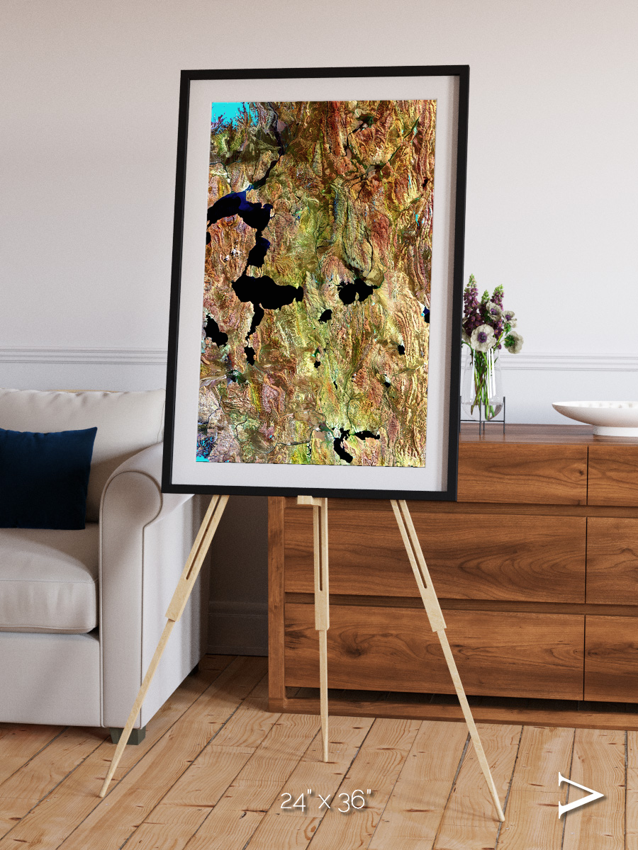 Above the Earth, Tibetan Plateau Framed & Mounted Print