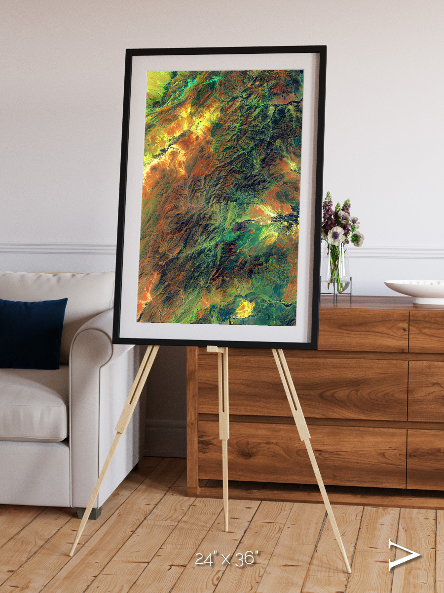 Irrigated Highlands, Eastern Afghanistan Framed & Mounted Print