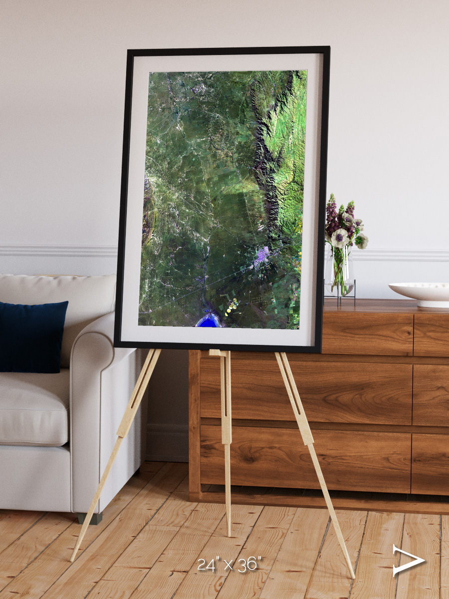 Radiating Plains, San Luis Framed & Mounted Print