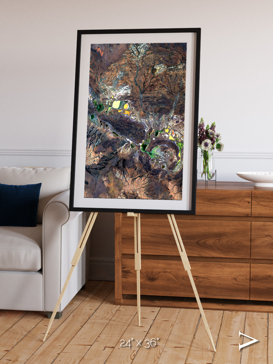 Ancient Impact, Shoemaker Crater Framed & Mounted Print