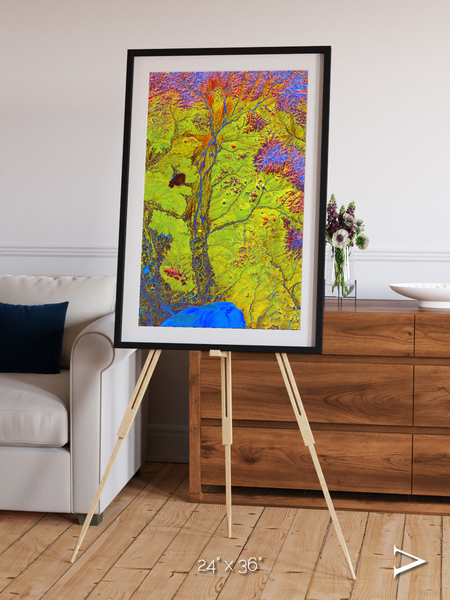 Glacial Ribbons, Chaunskaya Bay Framed & Mounted Print