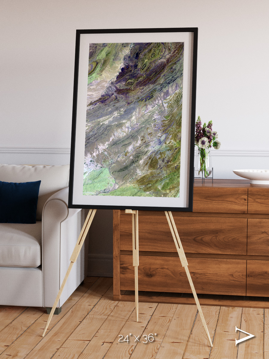 Rugged Relief, Sulaiman Mountains Framed & Mounted Print