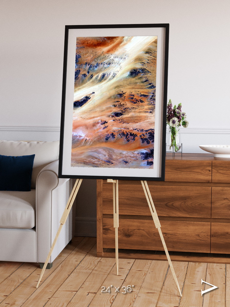 Shifting Dunes, Terkezi Oasis Framed & Mounted Print
