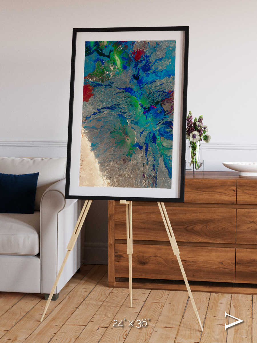 Rift and Fire, Ethiopia Framed & Mounted Print