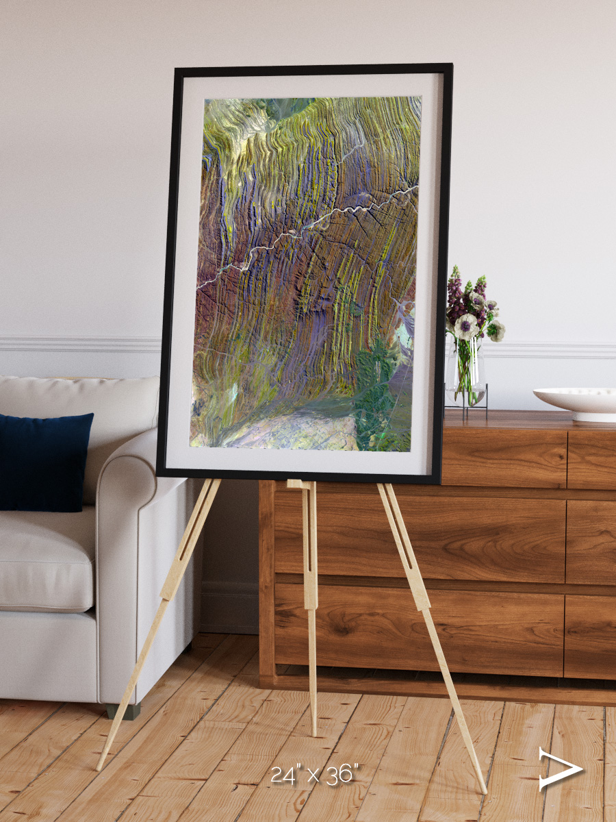 Shifting Dunes, Ugab River Framed & Mounted Print