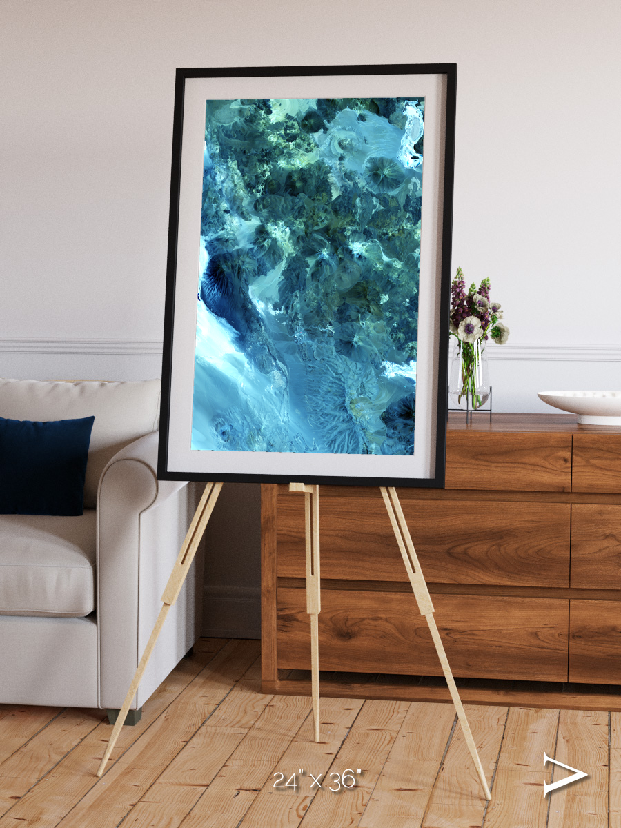 Heat Scars, Volcanoes Framed & Mounted Print