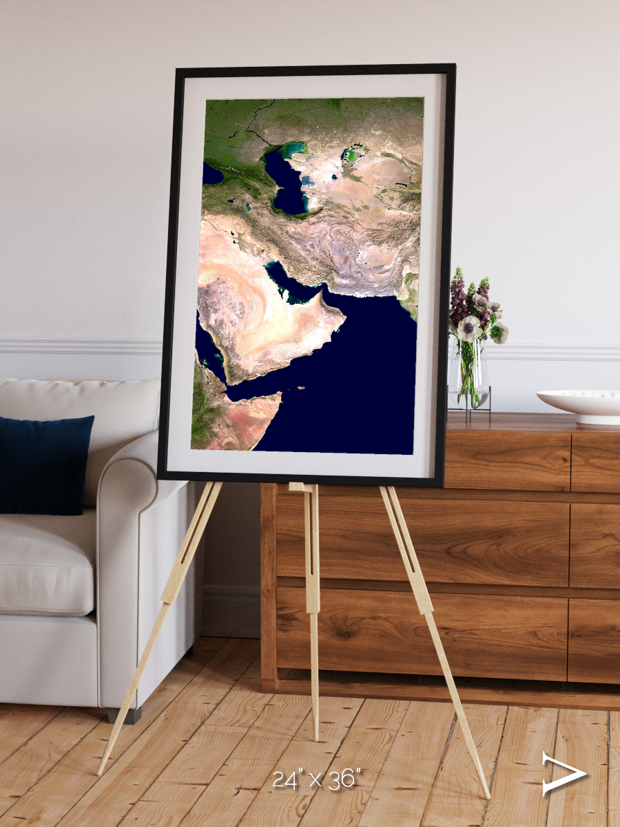 River Threads, Western Asia Framed & Mounted Print