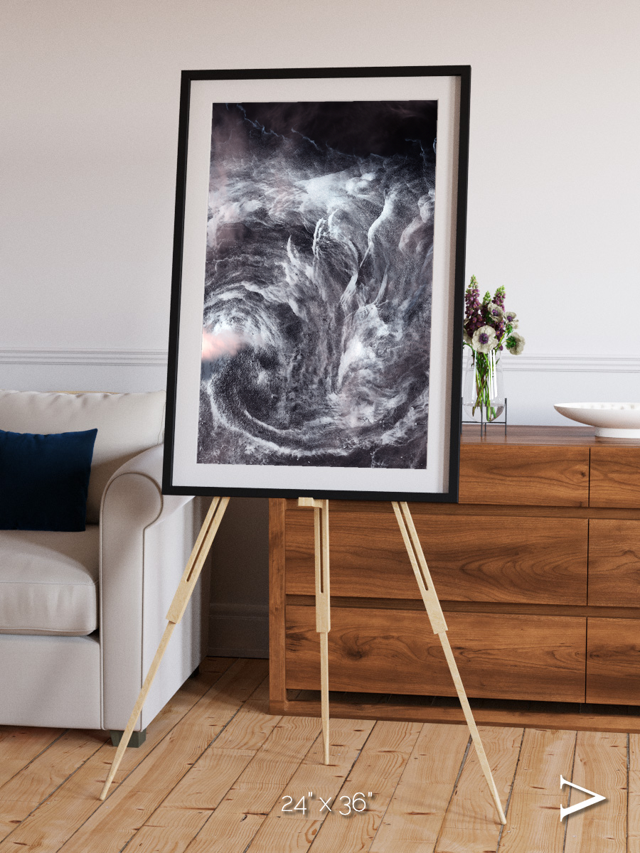 Wind Signatures, Whirlpool in the Air Framed & Mounted Print