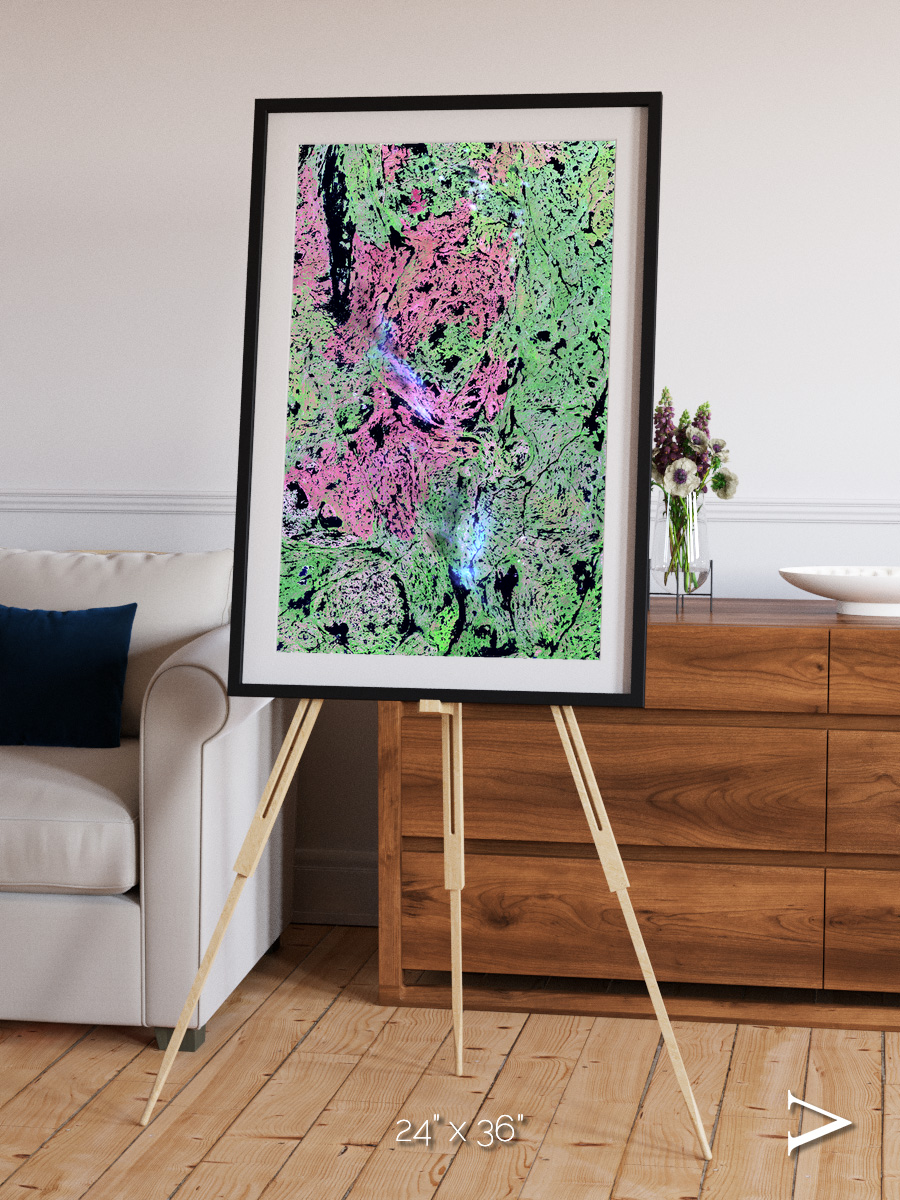 Ice River, Yellowknife Wetlands Framed & Mounted Print