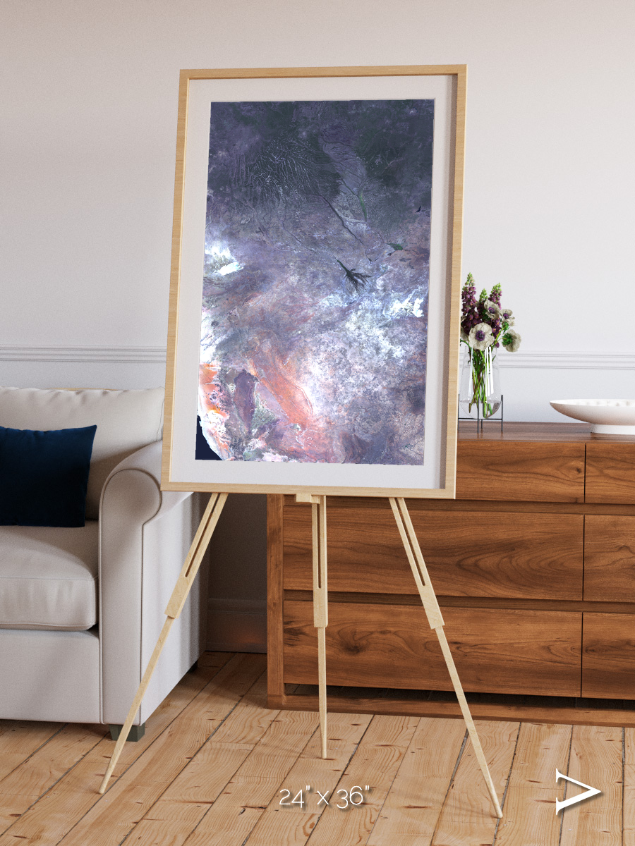 Sunlit Dunes, Africa Framed & Mounted Print