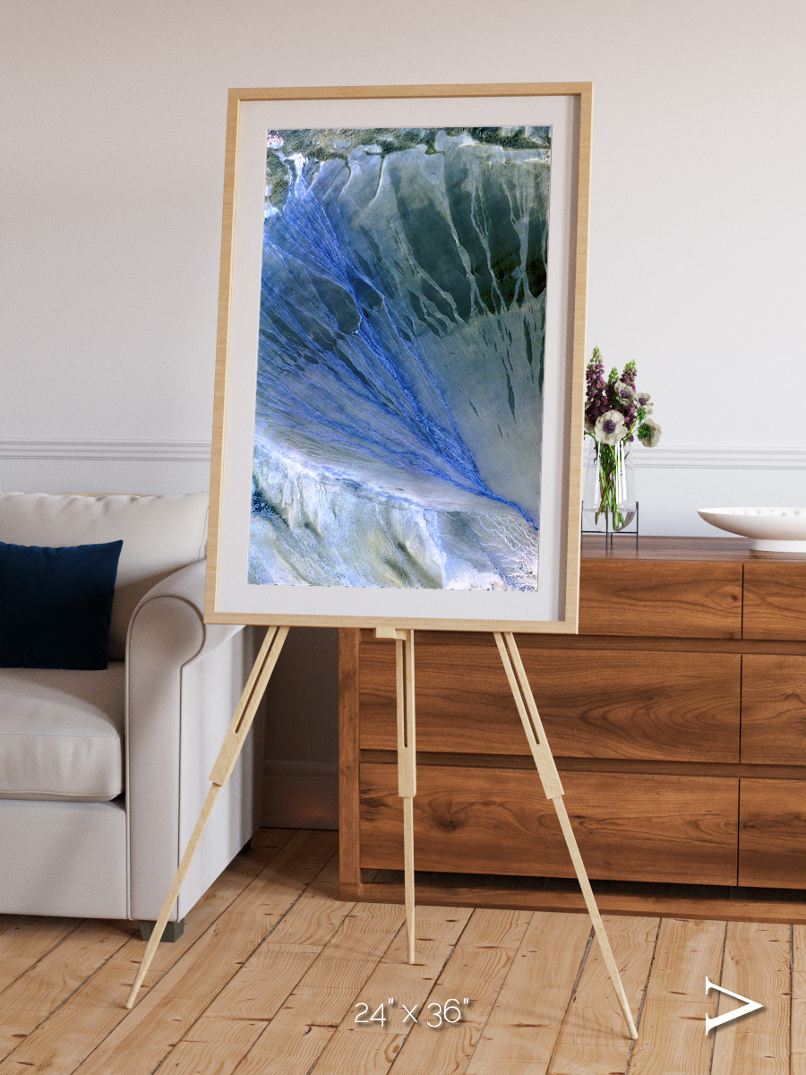 Sunlit Dunes, Alluvial Fan Framed & Mounted Print