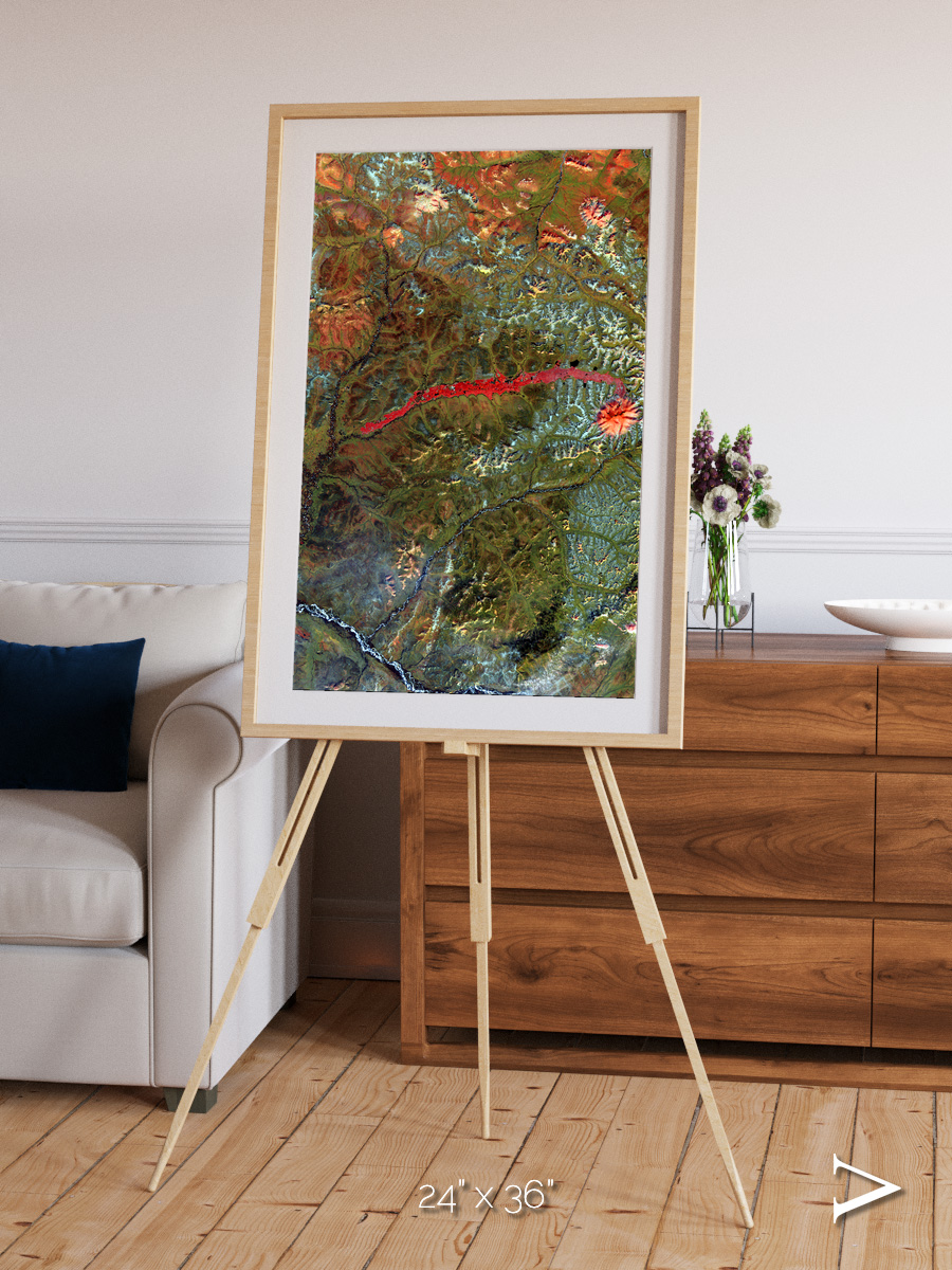 Ash and Stone, Anyuyskiy Volcano Framed & Mounted Print