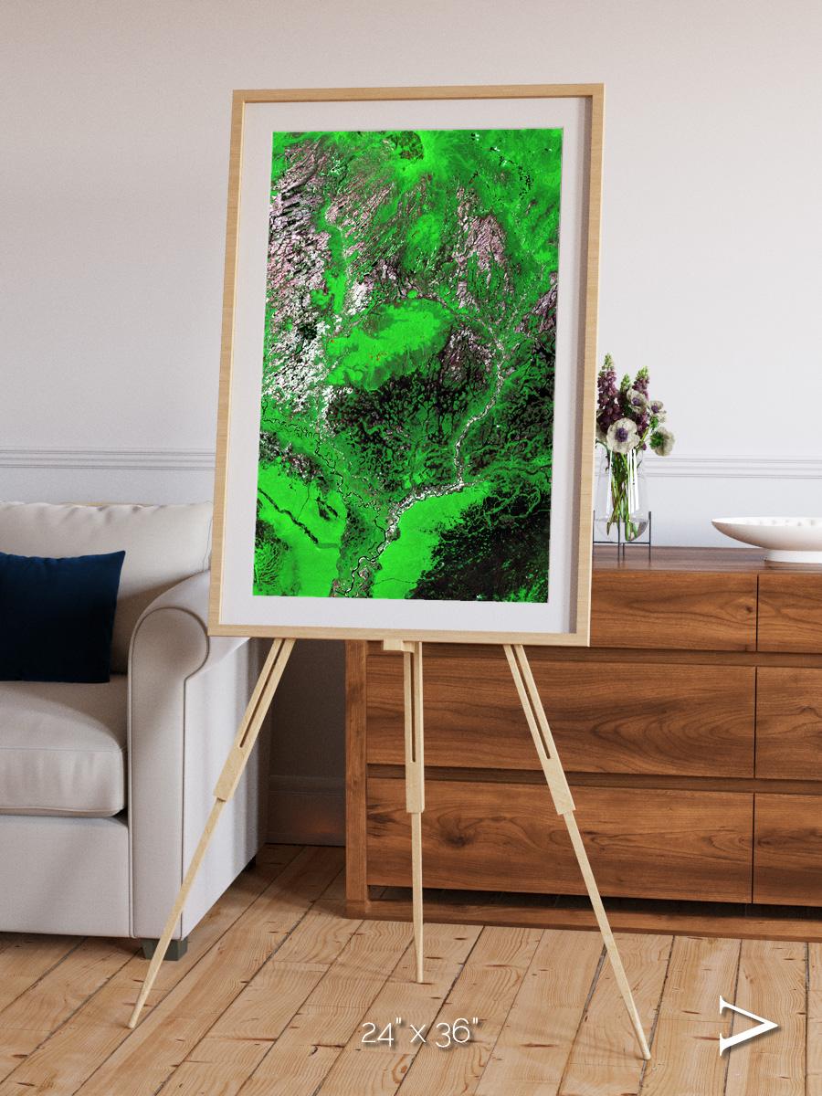 Ribbon River, Araca River Framed & Mounted Print