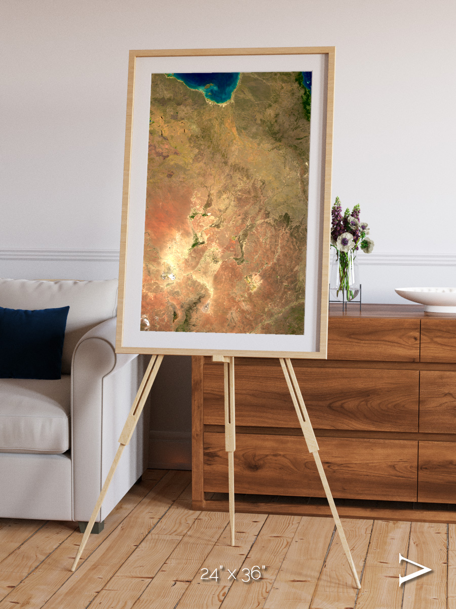 Winding Waters, Australia Framed & Mounted Print