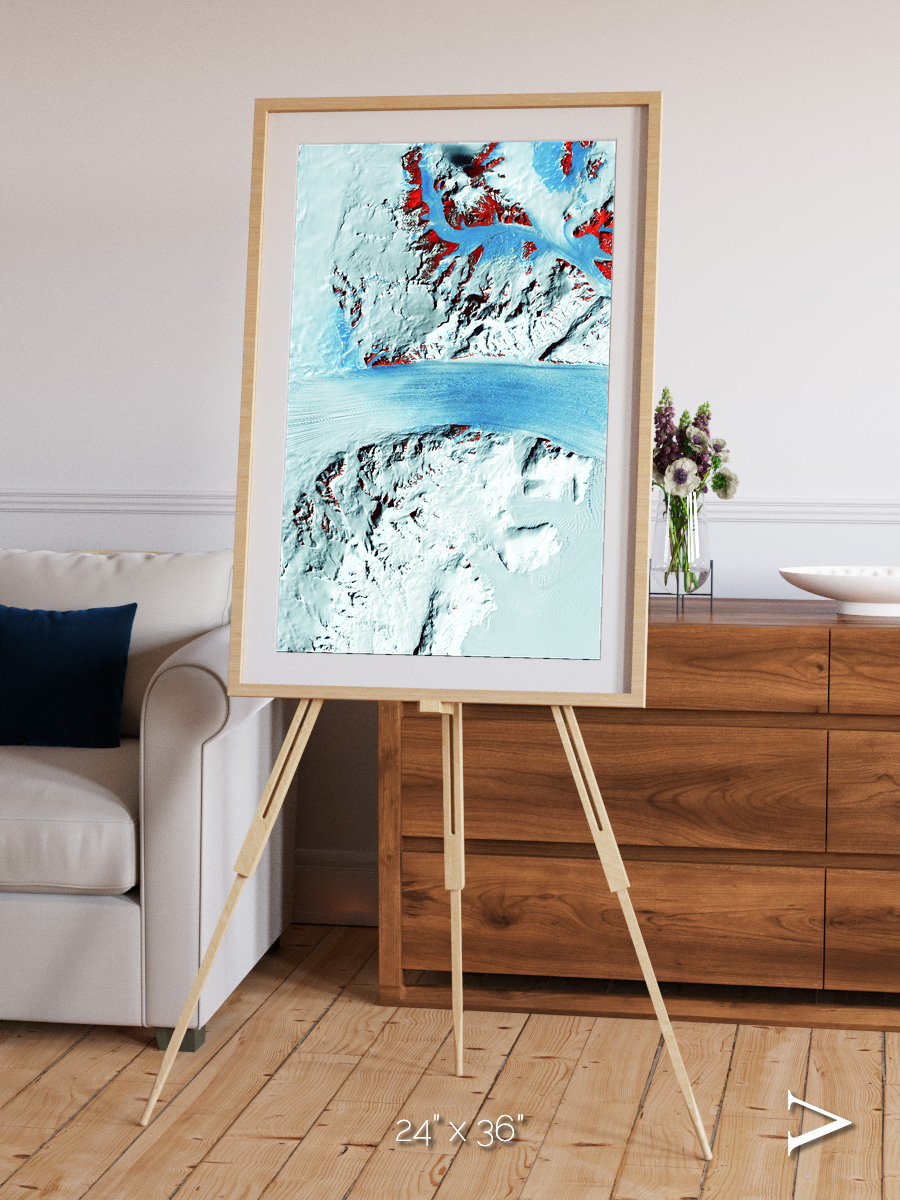 River of Ice, Byrd Glacier Framed & Mounted Print