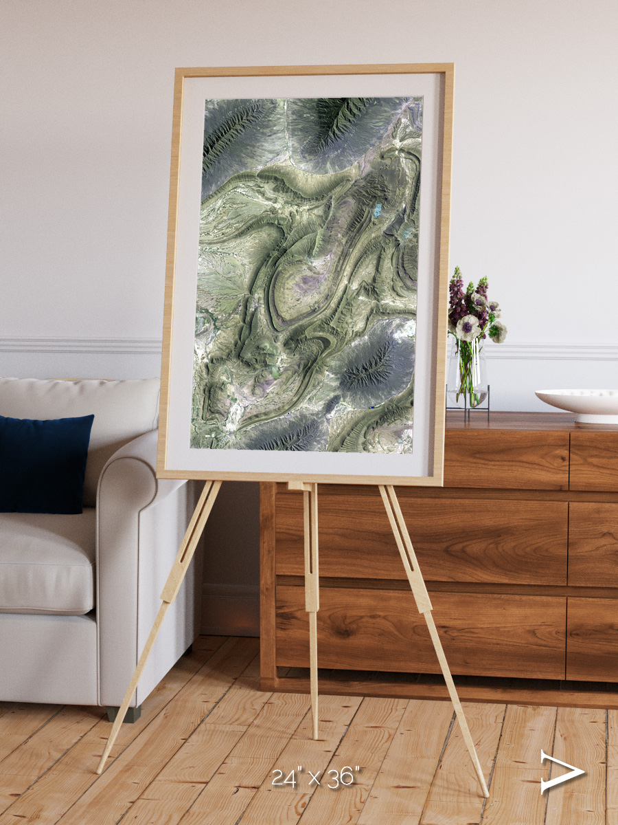 Rugged Relief, Coahuila Mexico Framed & Mounted Print