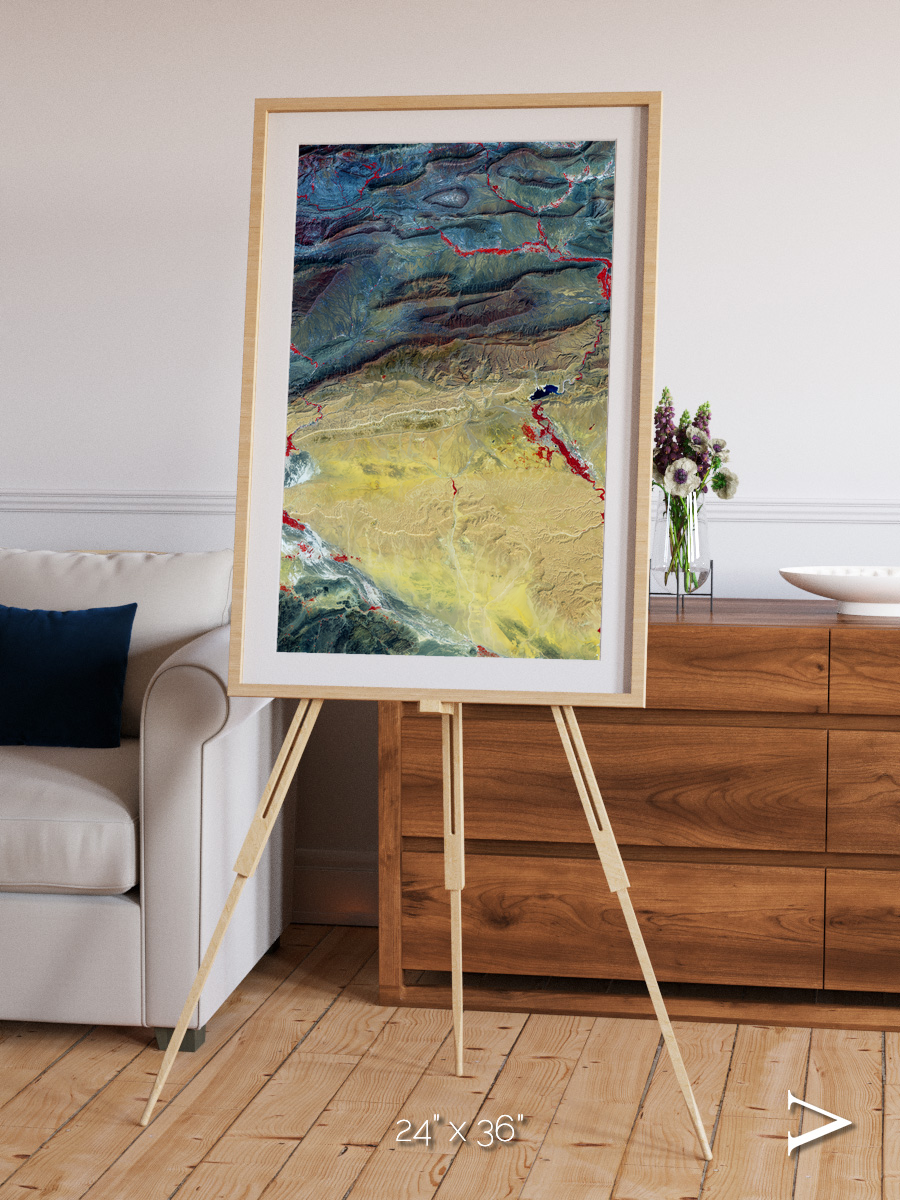 Crimson Veins, Atlas Mountains Framed & Mounted Print