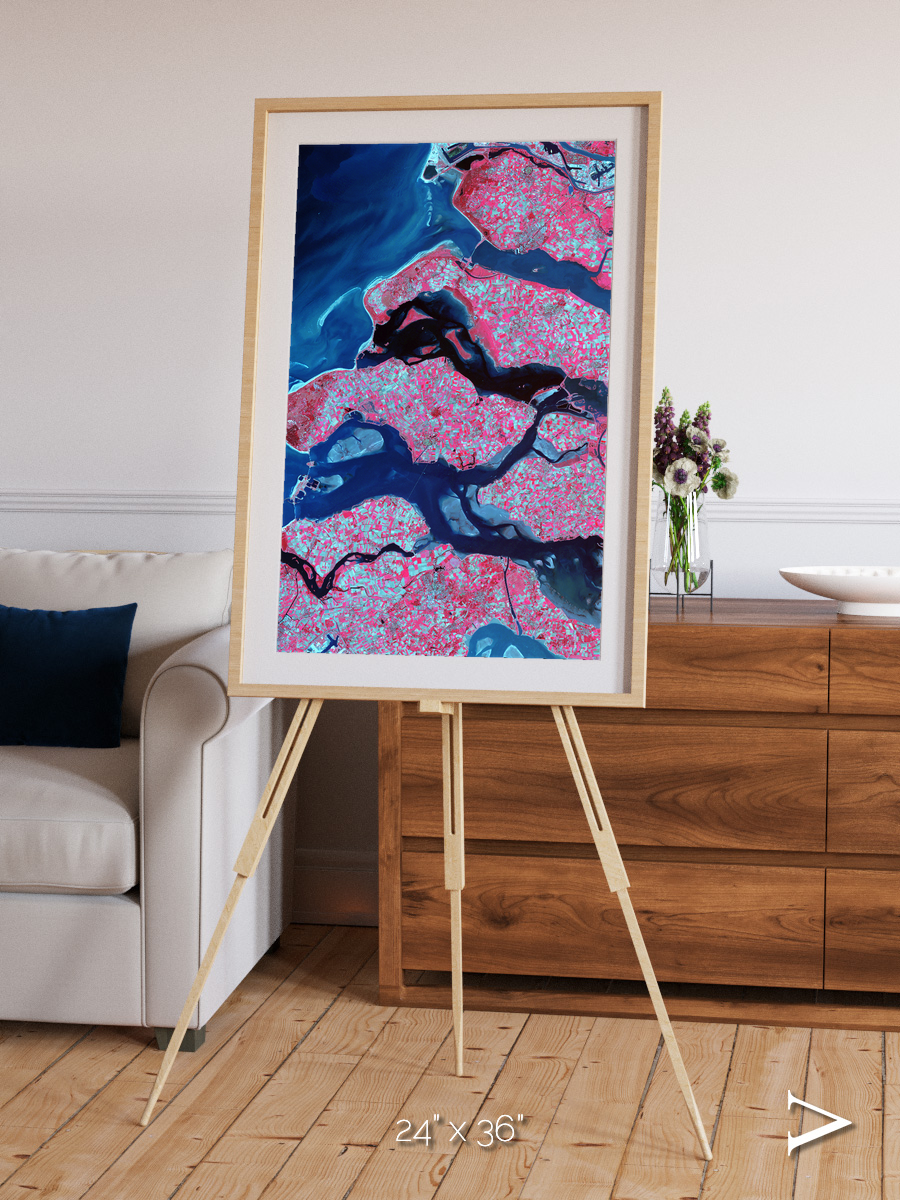 Windward Isles, Delta Region Netherlands Framed & Mounted Print