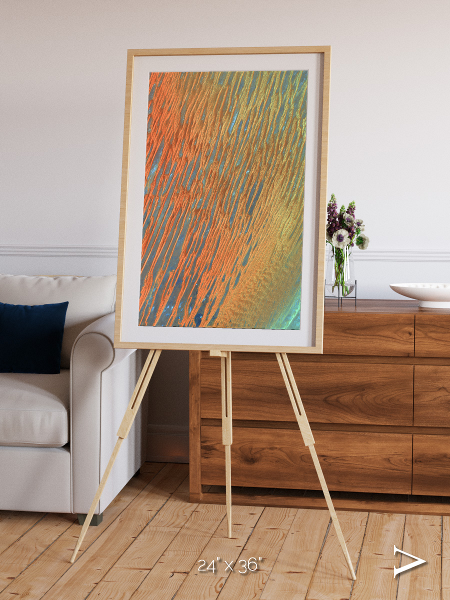 Windwritten Sands, Erg Chech Framed & Mounted Print