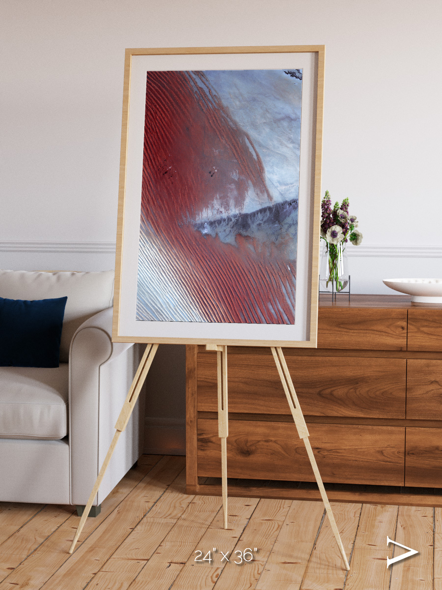 Wind Signatures, Empty Quarter Framed & Mounted Print