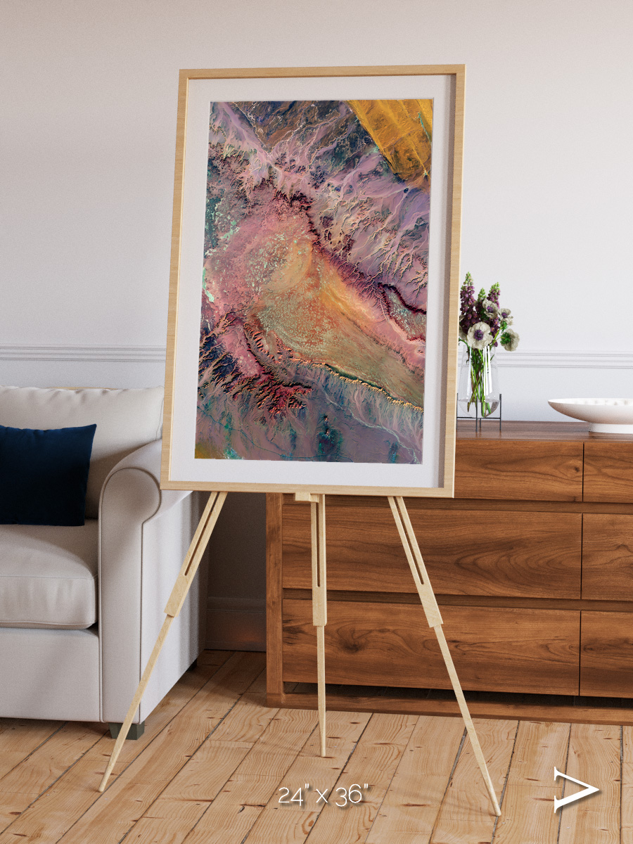 Echoes of Water, Western Desert Framed & Mounted Print