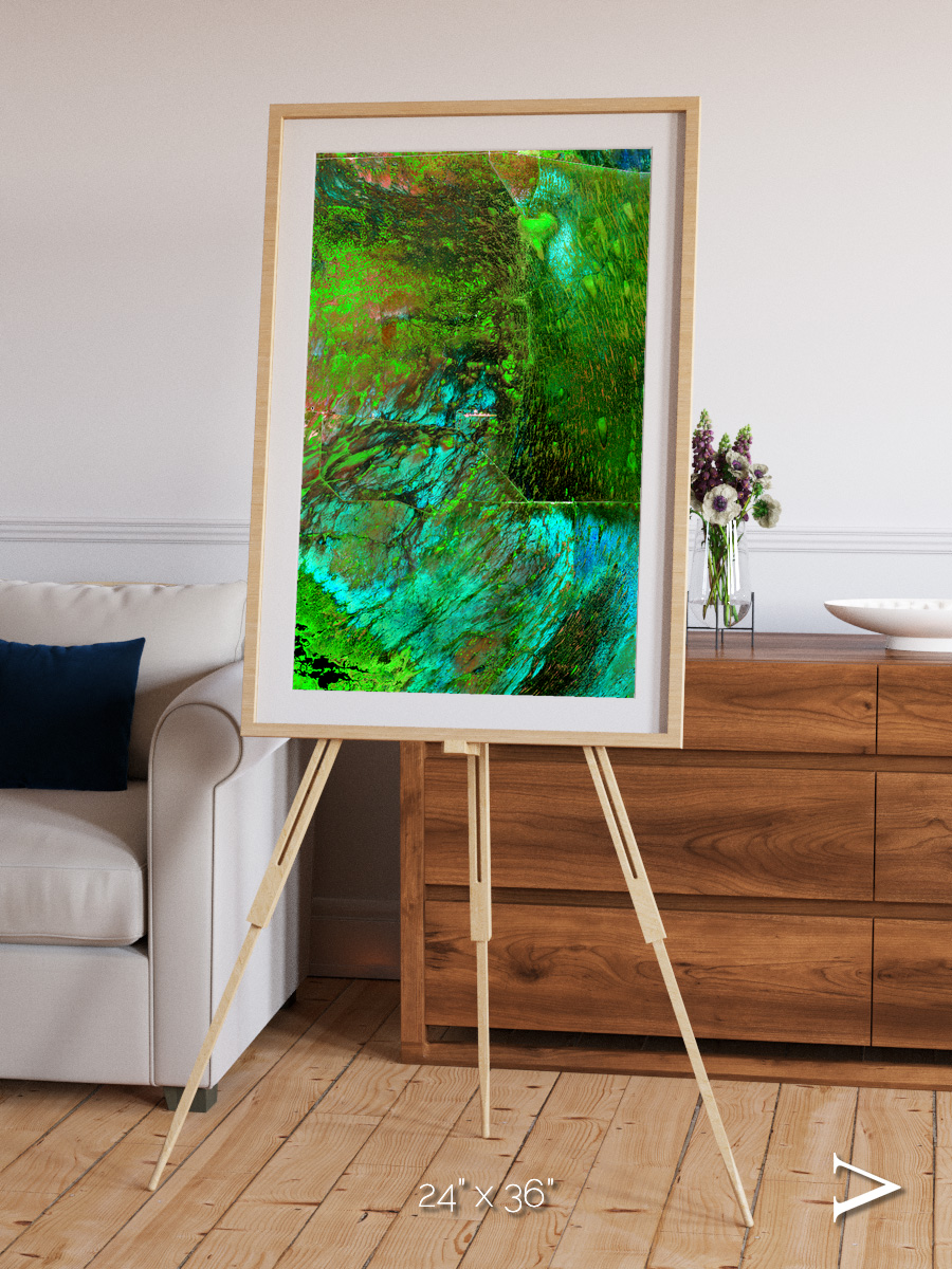 Linear Dunes, Florida Everglades Framed & Mounted Print