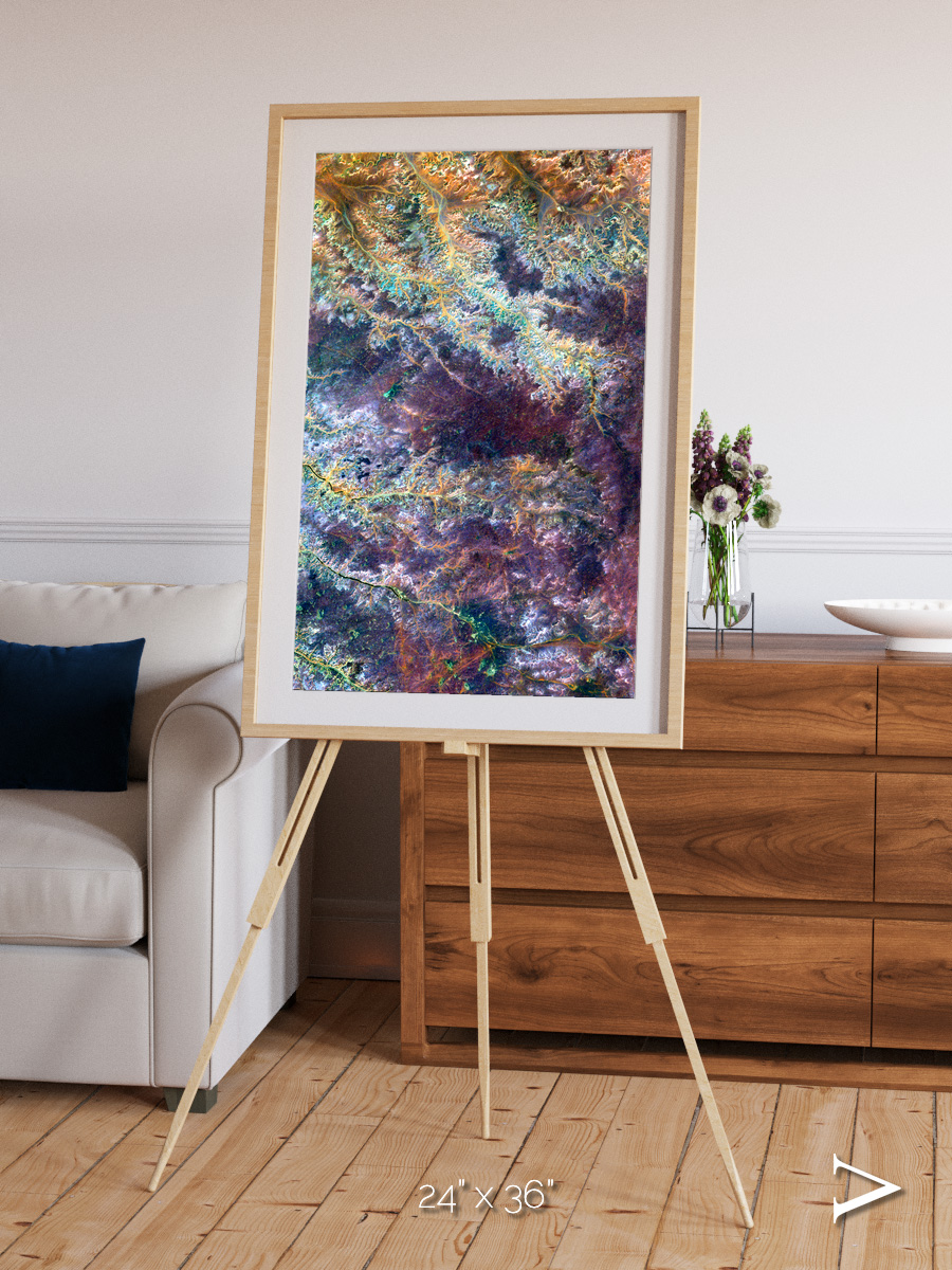 River and Plain, Ghadamis River Framed & Mounted Print