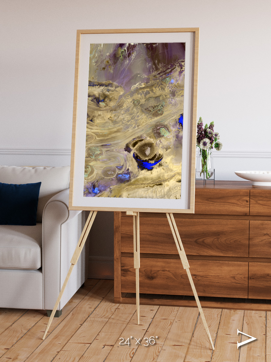 Salt Mirror, Great Salt Desert Framed & Mounted Print