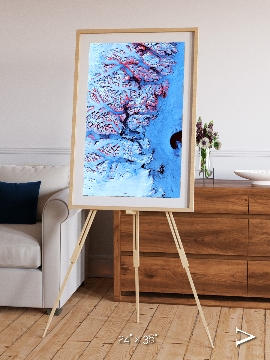 Polar Flow, Ice Waves Framed & Mounted Print
