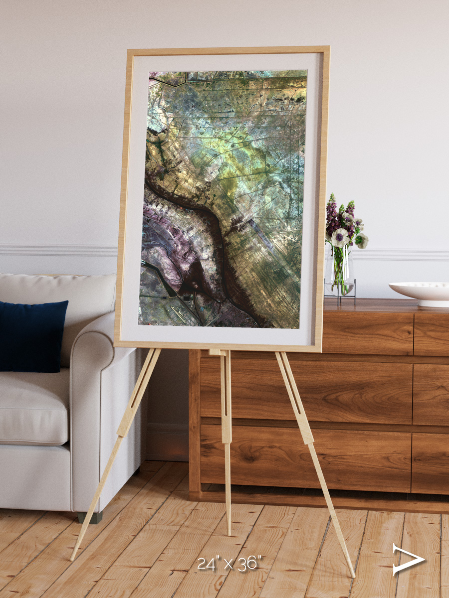 Floodplain Lines, Iraqi Emplacement Framed & Mounted Print
