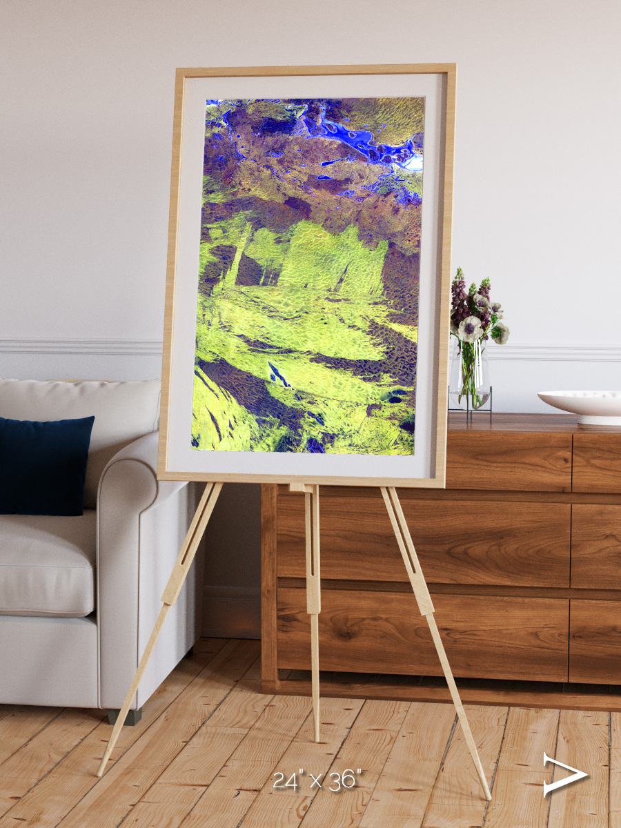 Lake Lines, Lake Amadeus Framed & Mounted Print