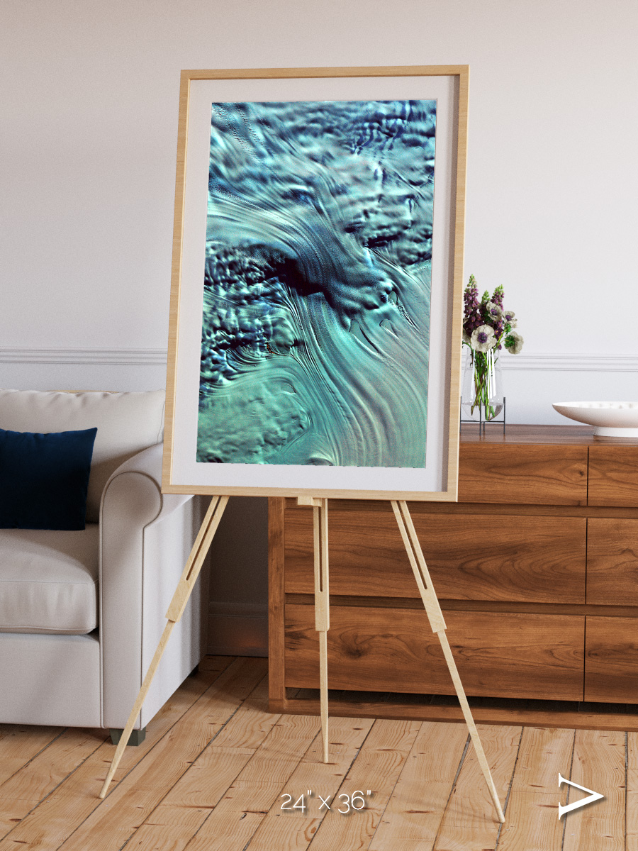 Ice River, Lambert Glacier Framed & Mounted Print